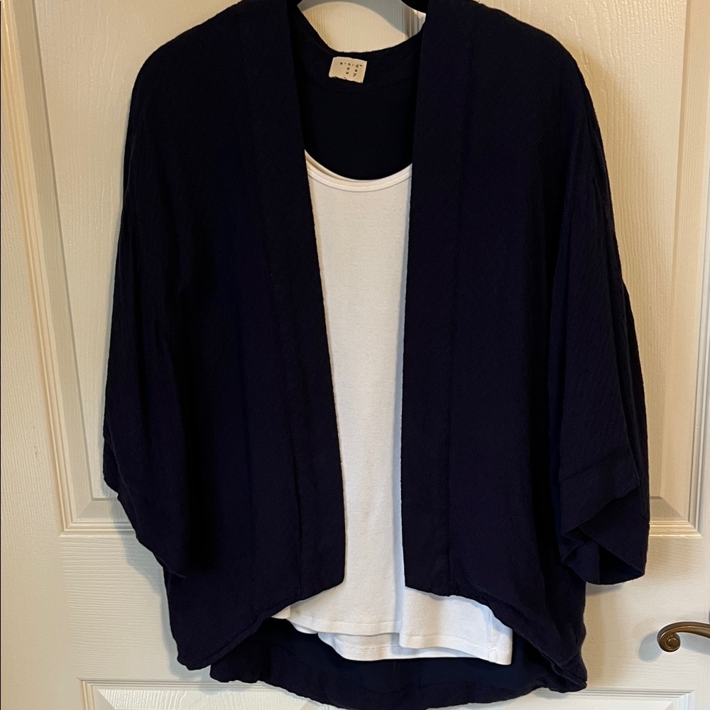 A New Day Navy Blue Open-Front Top/Cardigan